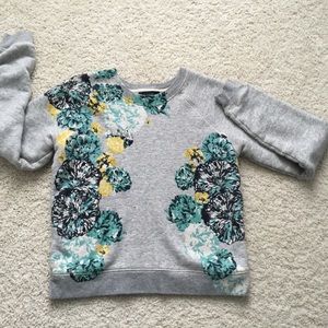 Jcrew Floral Swearshirt